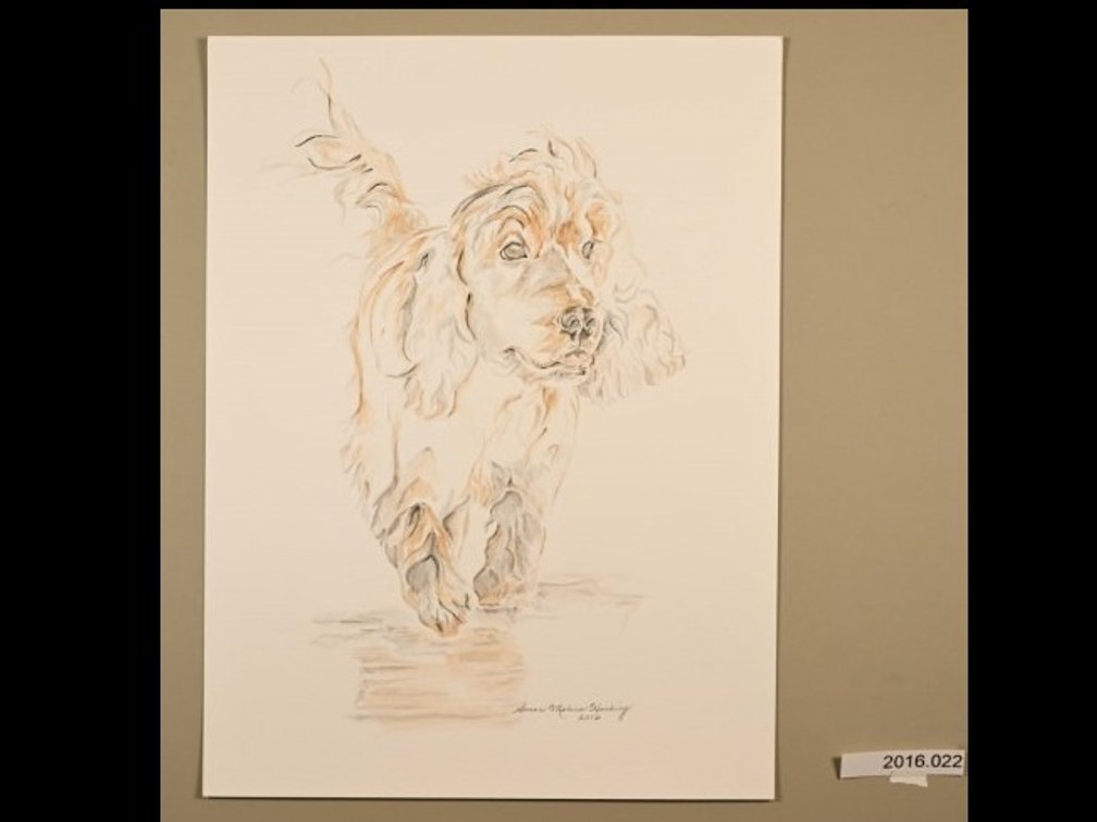 Running Dog on 140lb watercolour paper
