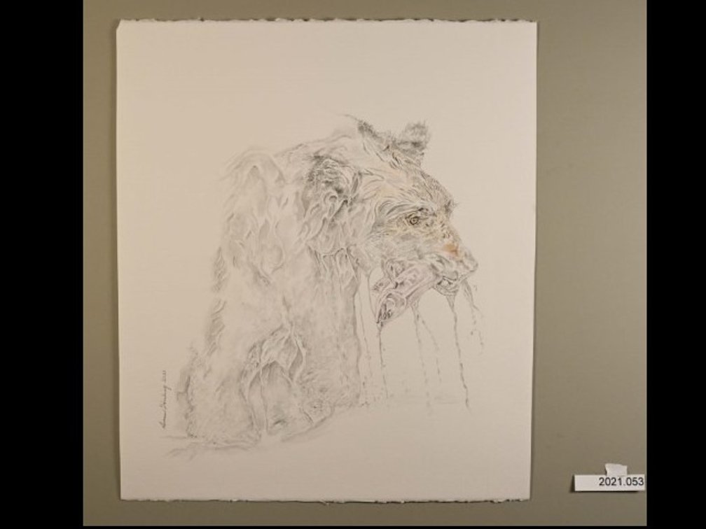 Bear With Fish on 140lb watercolour paper