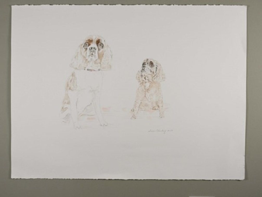 Two Dogs on 140lb watercolour paper