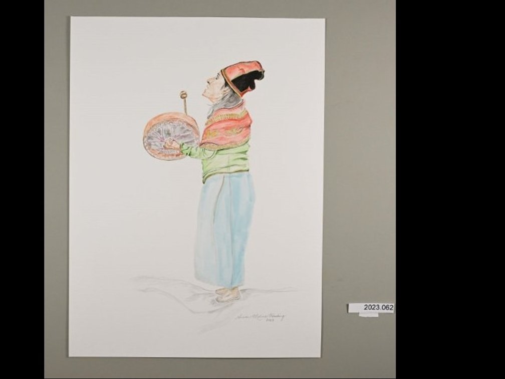 Women With Instrument on 140lb watercolour paper