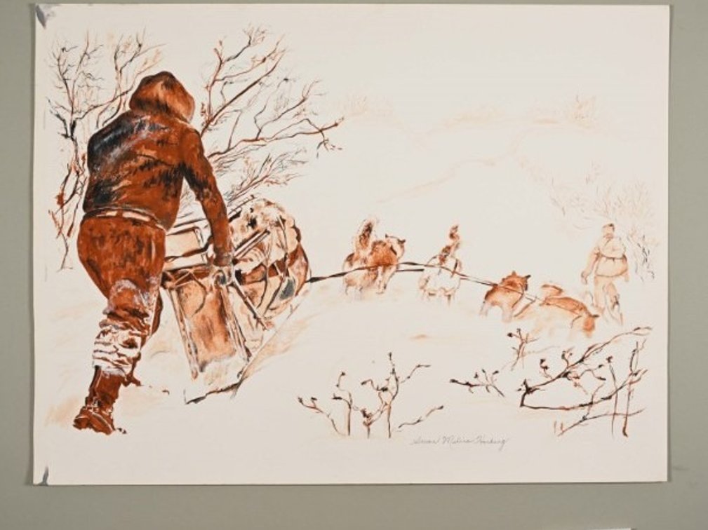Dog Sled on 140lb paper