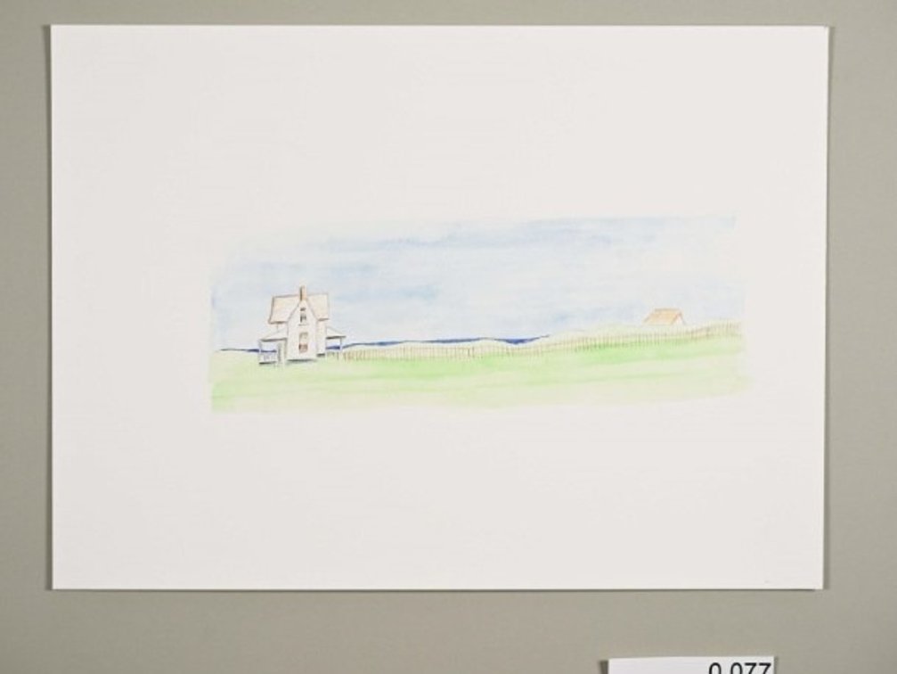 House and Fence on 140lb watercolour paper