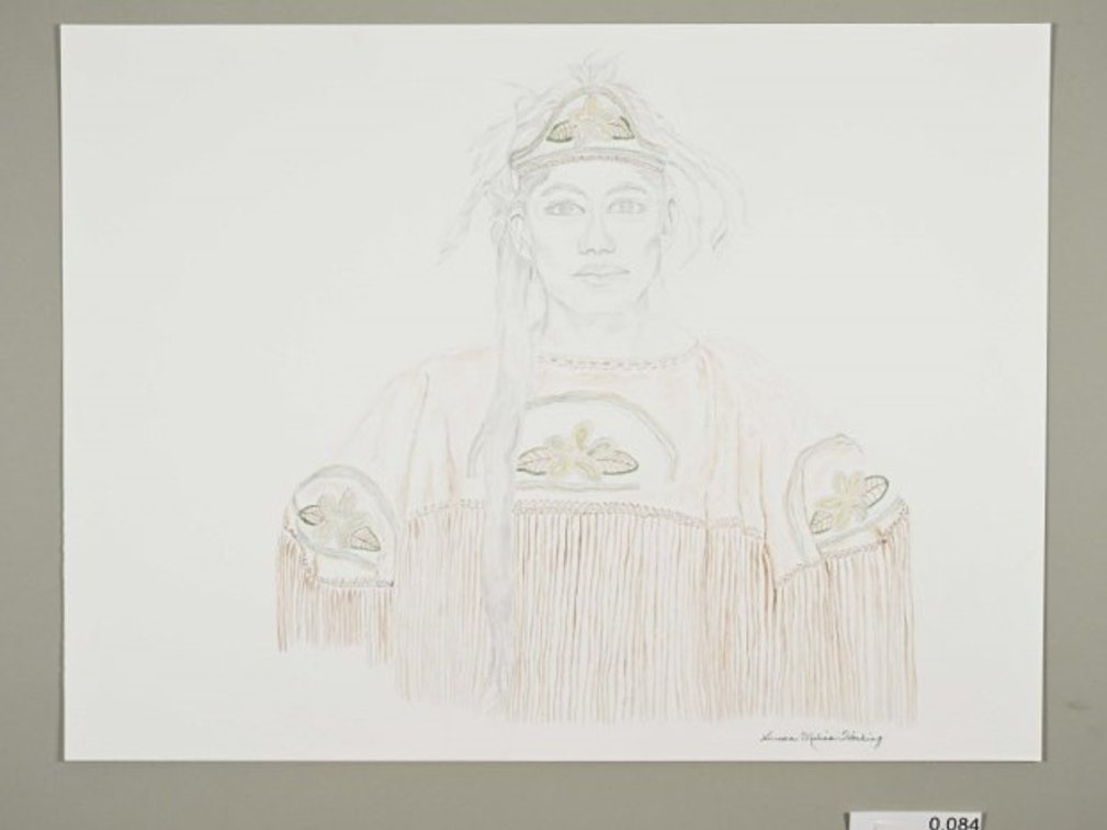 Women in Regalia on 140lb watercolour paper