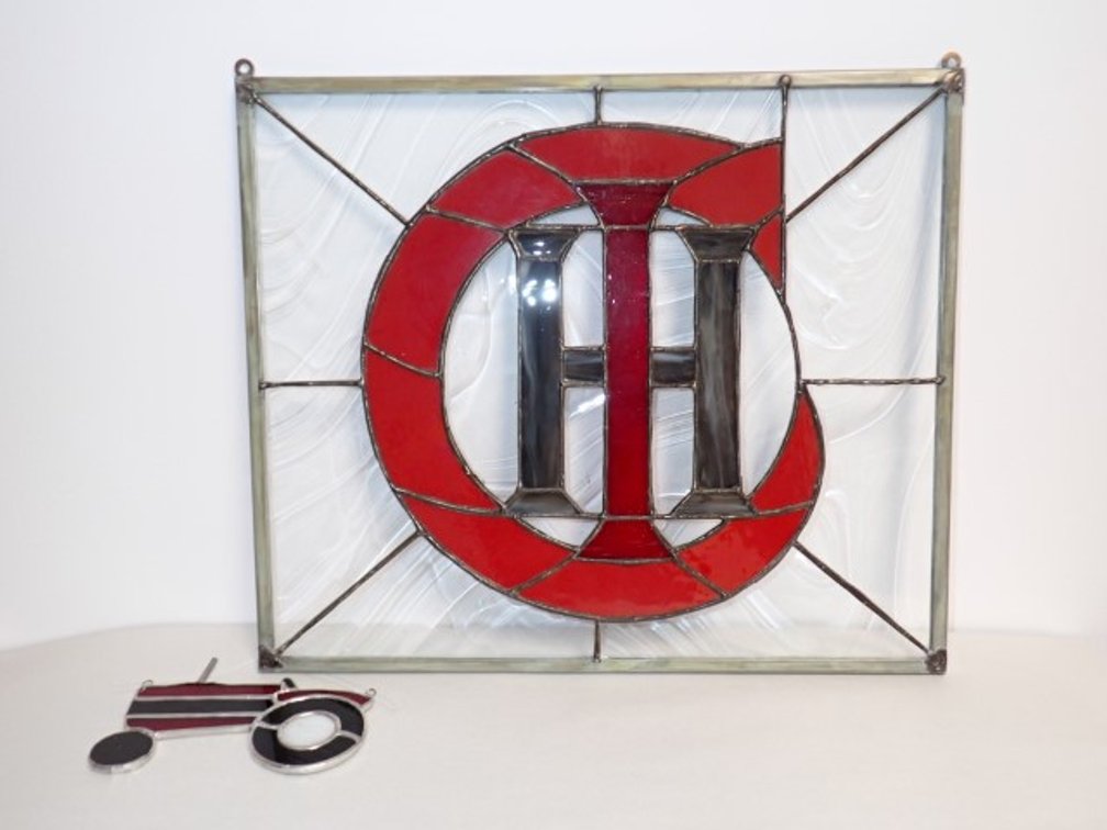 International Harvester Stained Glass Window Decoration