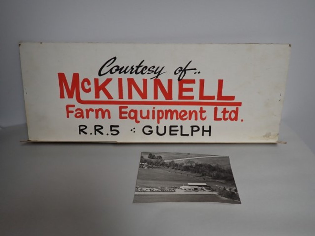 McKinnell "Courtesy of" Vintage Cardboard Sign
