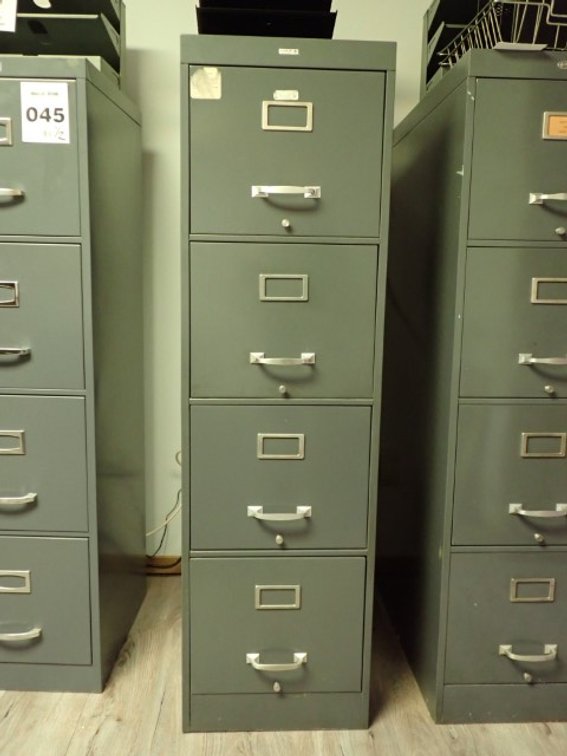 4 Drawer Grey Metal Filing Cabinet + Black Desktop File Folder