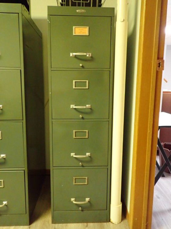 4 Drawer Grey Metal Filing Cabinet + 2 Desktop File Folder