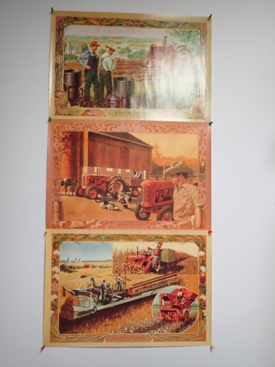 3 CASE Tractor Power Heritage Mounted Prints