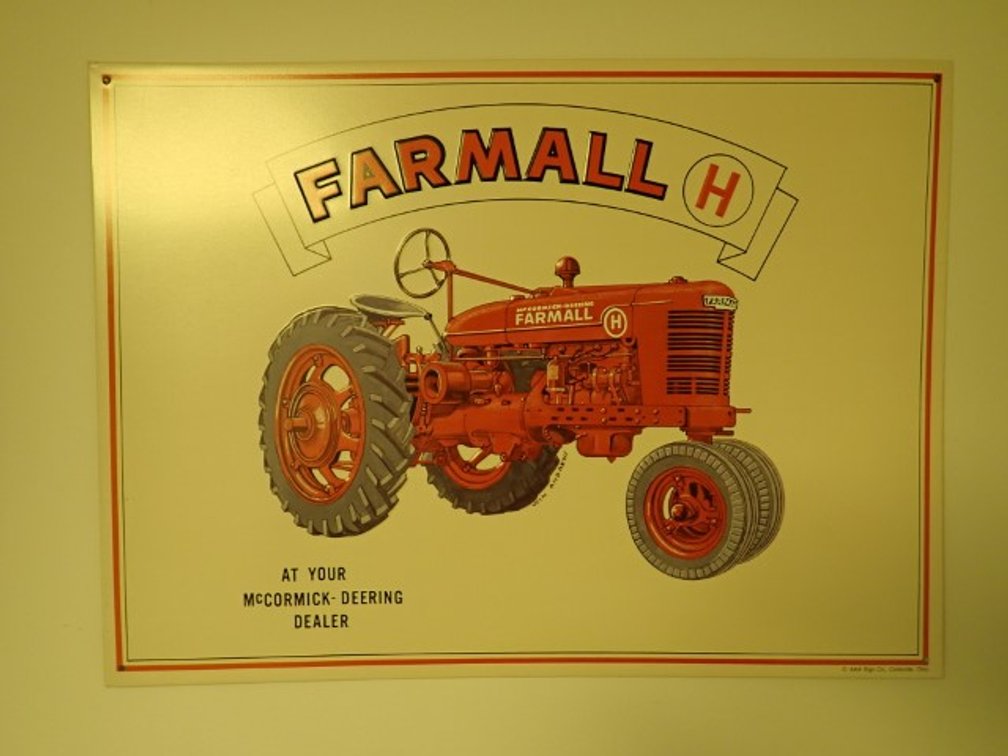 2 McCormick Deering Tractors Metal Signs
