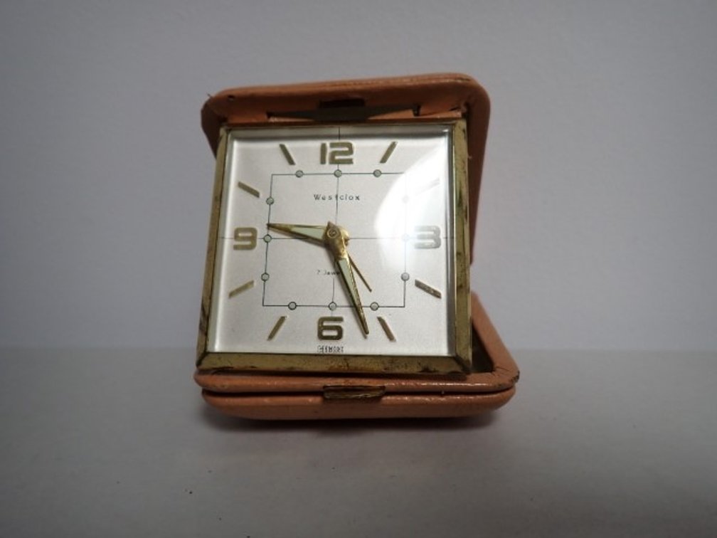 Vintage Westclox 7 Jewels Travel Alarm