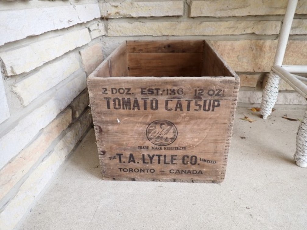 Vintage Tomato Catsup T.A. Kytle Wooden Box