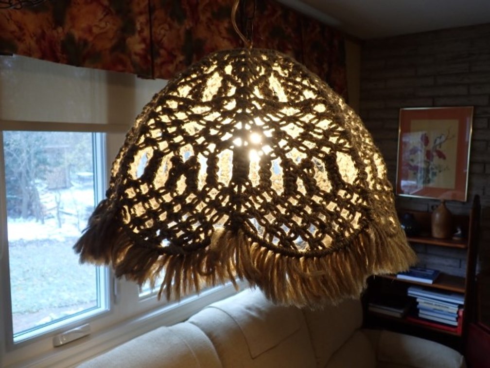 Macrame Hanging Swag Light