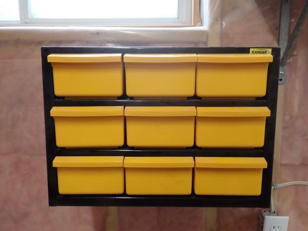 9 Drawer-Compartment Wall Mount Storage Unit
