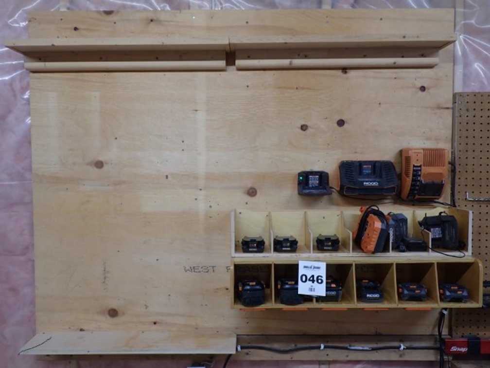Custom Woodshop Wall Board Unit