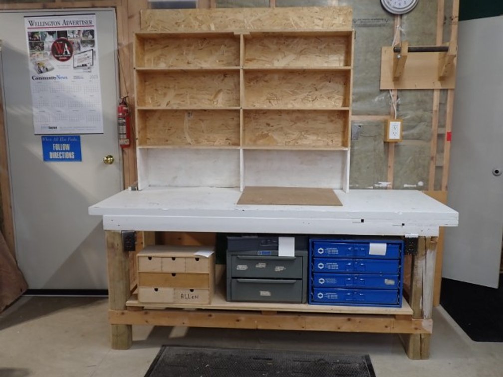 Woodshop Workbench & Shelves