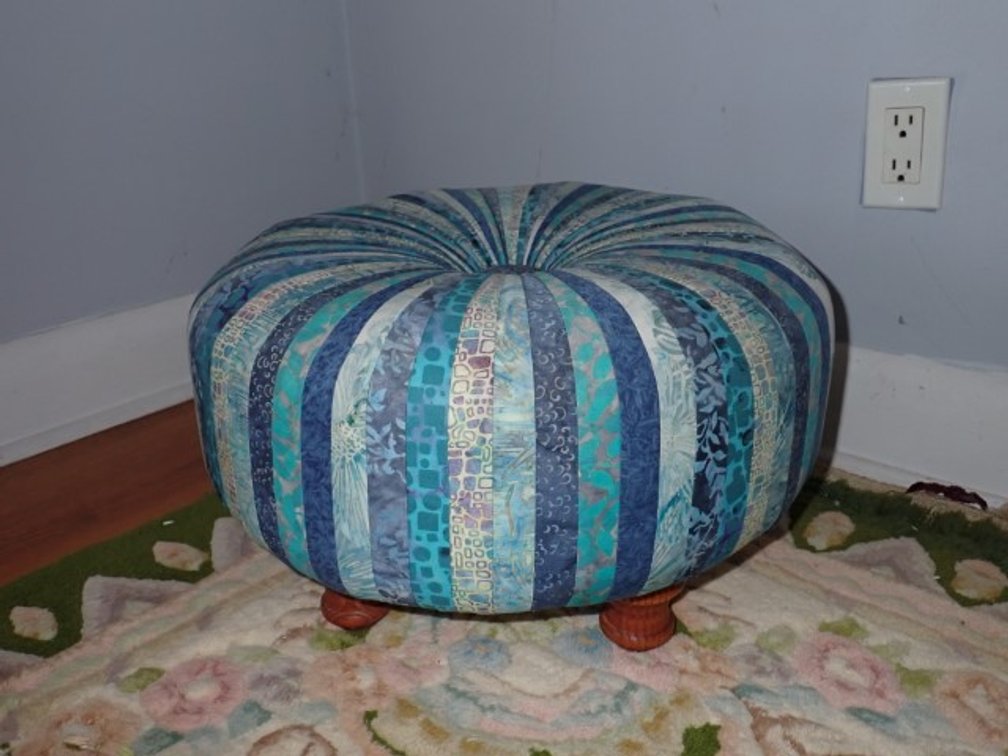 Quilted Pouf Stool