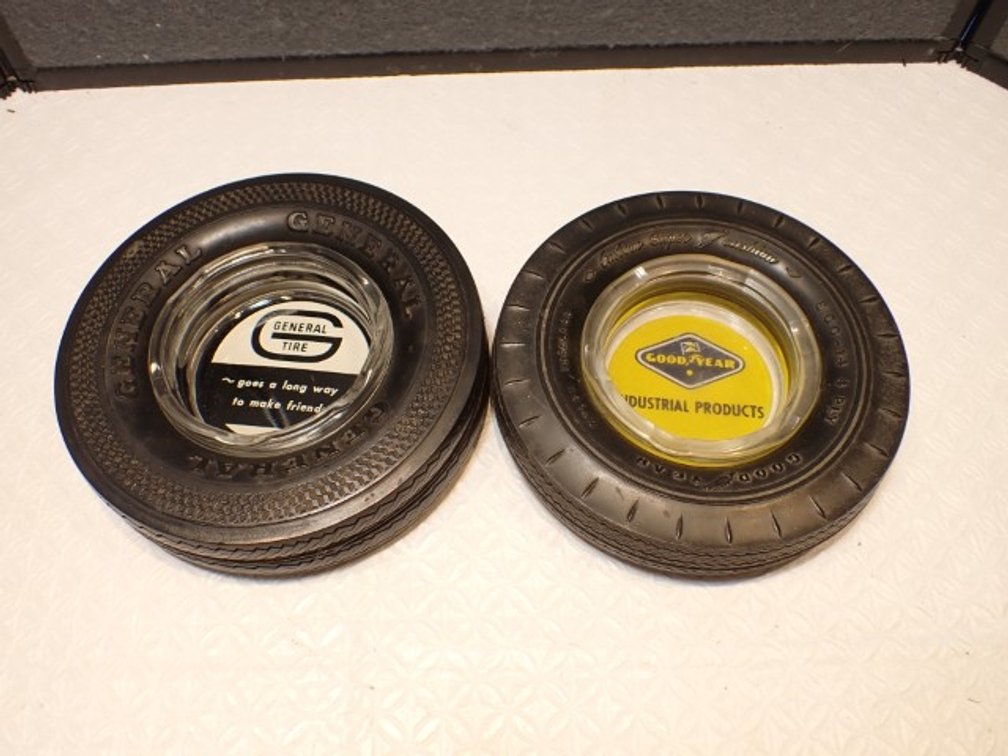 Vintage Tire Advertising Ashtray