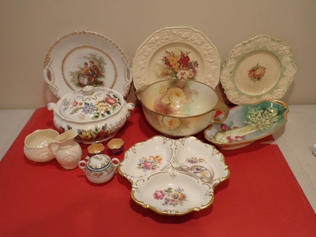 Vintage Belleek Irish Porcelain Cream & Sugar - and more