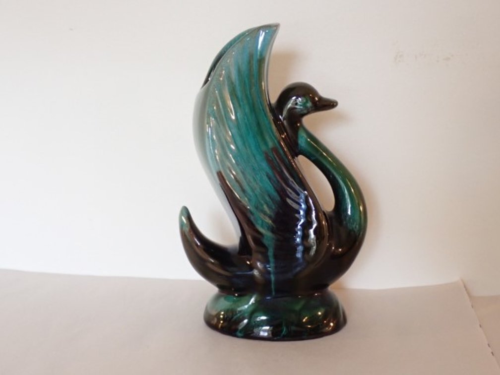 Blue Mountain Pottery Swan Vase