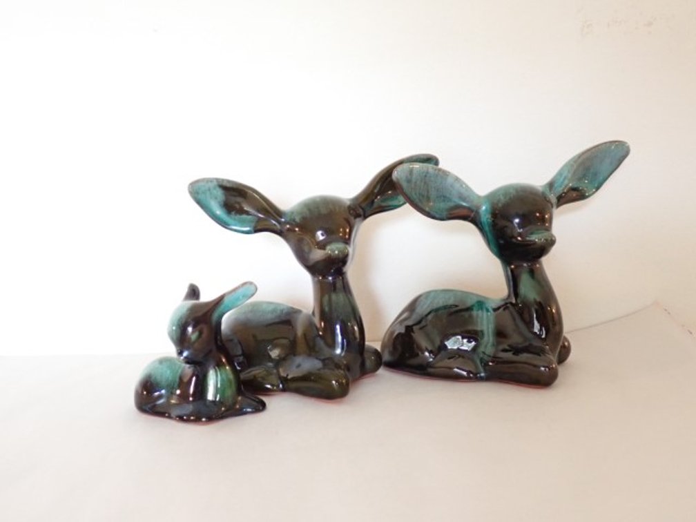 Blue Mountain Pottery Deer Figures