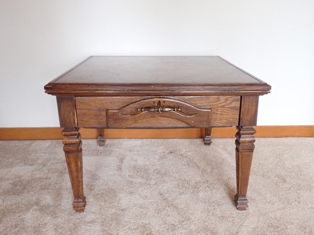 Wooden End Table With Drawer