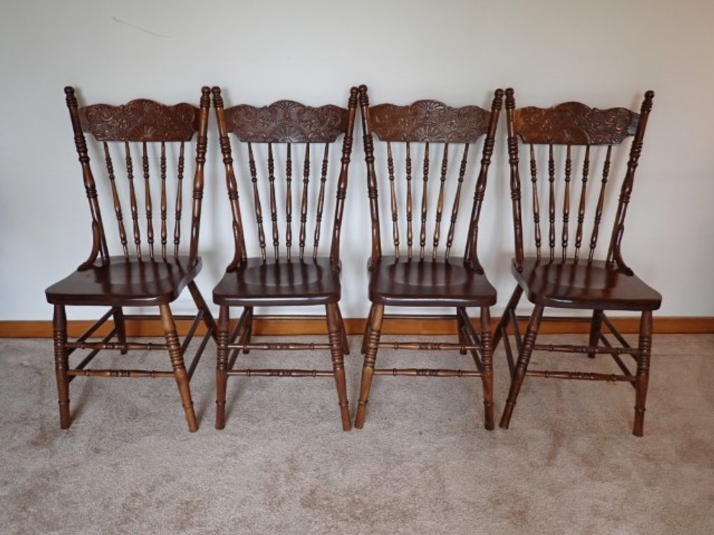 Vintage Pressed Back Chairs