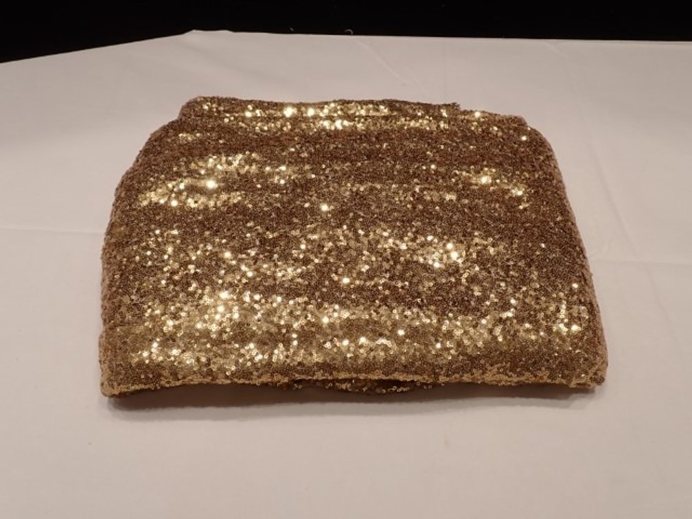 Gold Sequin Table Linen