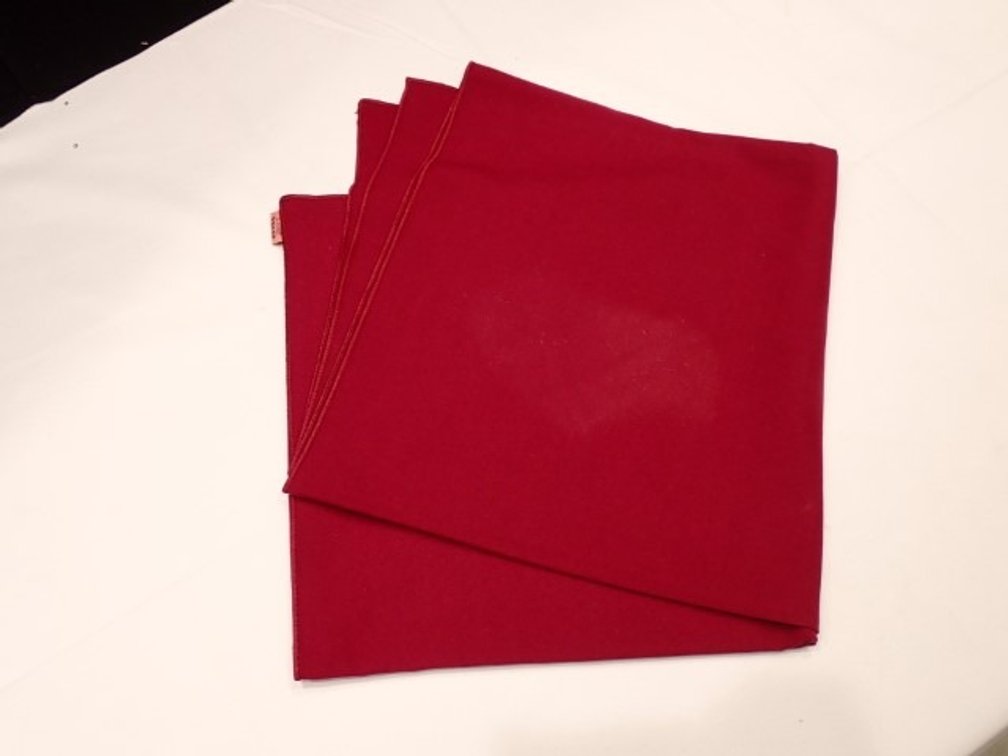 53" Burgundy Table Linens