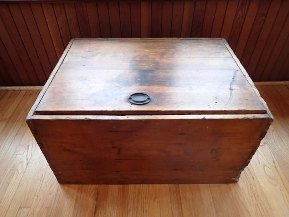 Antique Wooden Storage Chest