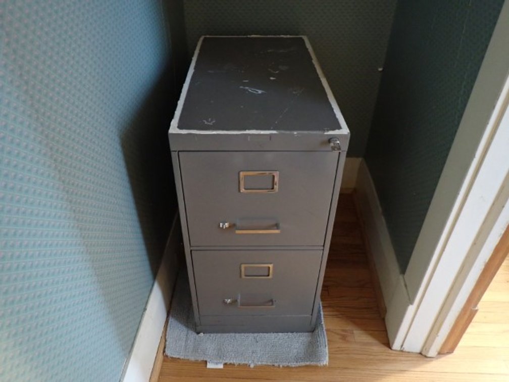 Grey Metal File Cabinet