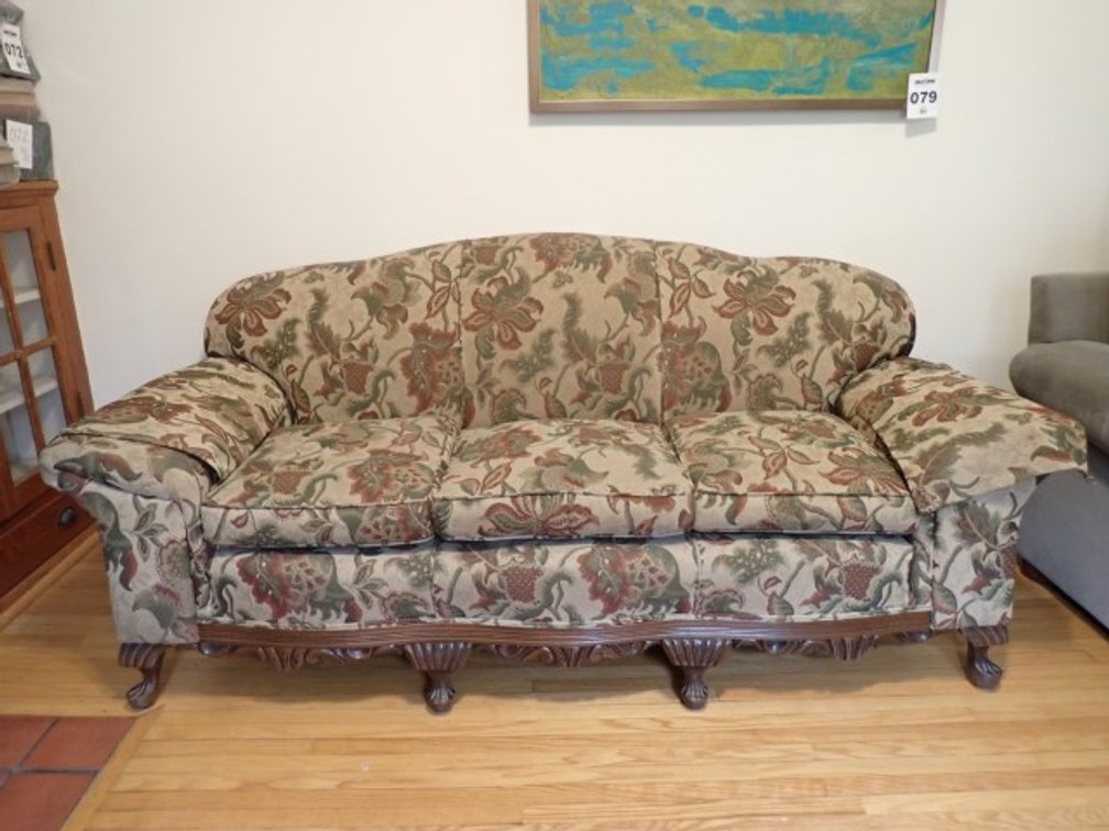 Antique-Style Upholstered Sofa