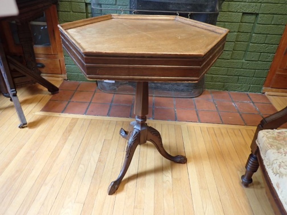 Antique Hexagonal Side Table