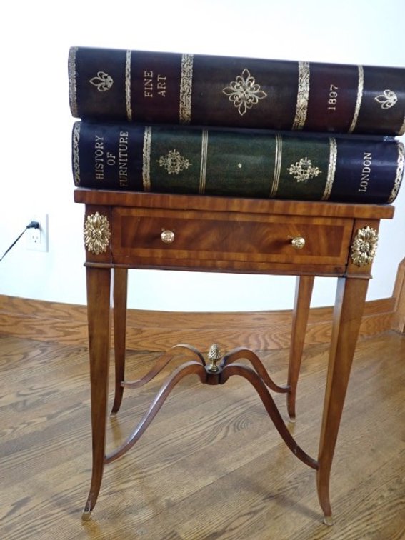 Maitland-Smith Trompe L'oeil Book Stack End Table