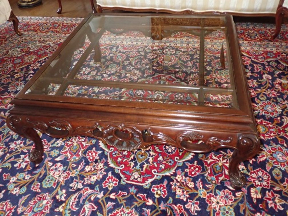 Ornate Solid Wood Coffee Table