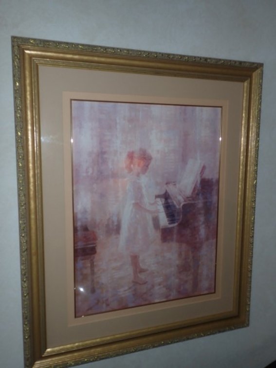Framed Double Matted Behind Glass "Barefoot Recital"