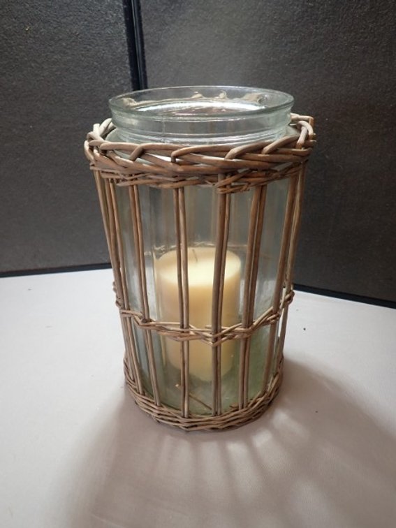 Large Wicker Candle