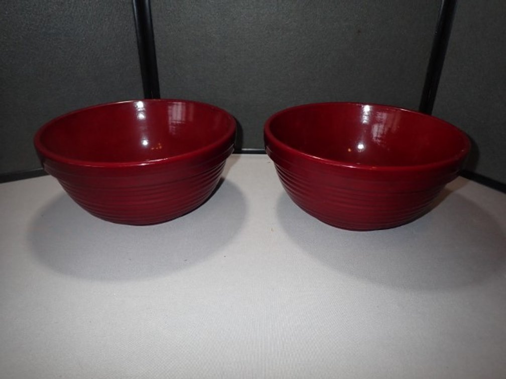 2 Stoneware Mixing Bowls