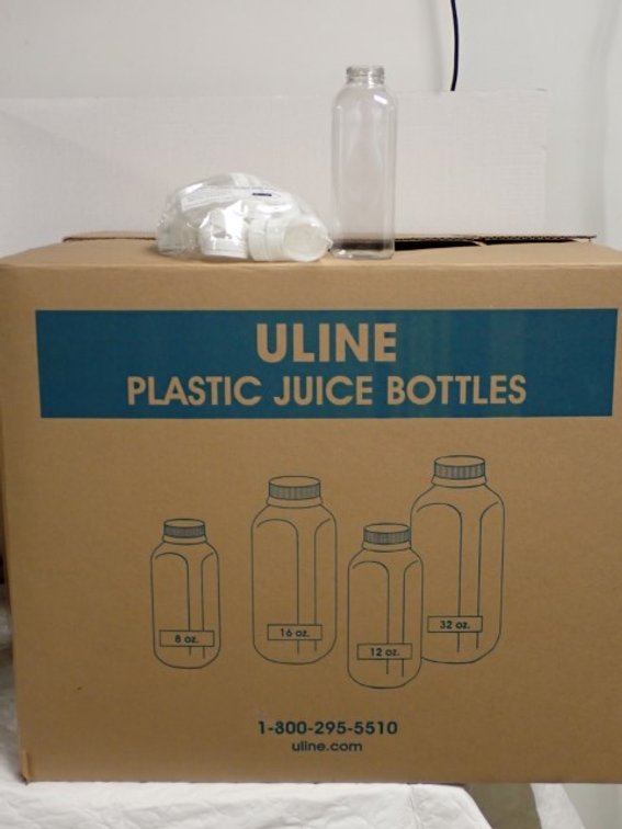 Uline Plastic Juice Bottles