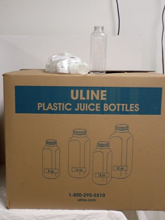 Uline Plastic Juice Bottles
