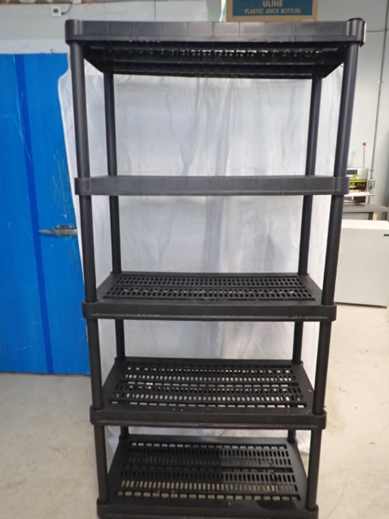 Black Plastic Storage Shelves