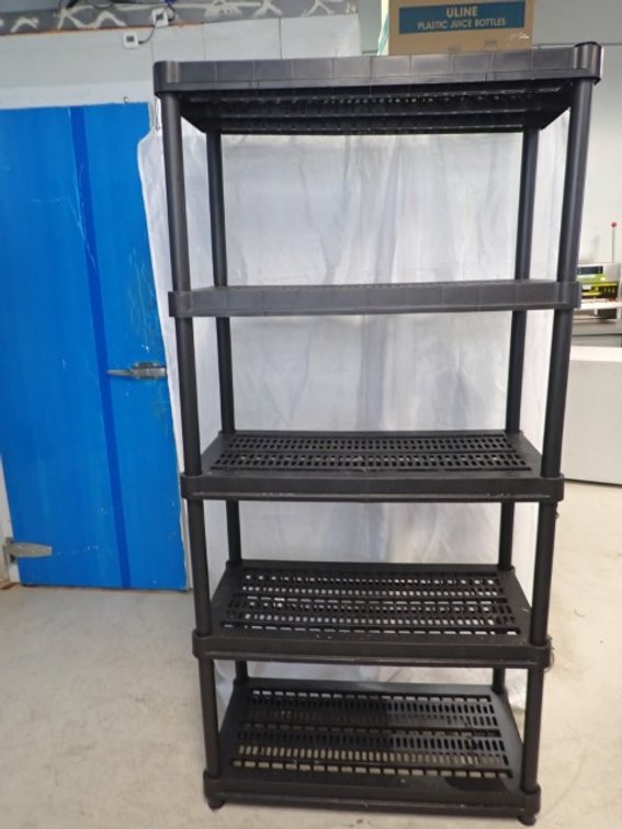 Black Plastic Storage Shelves