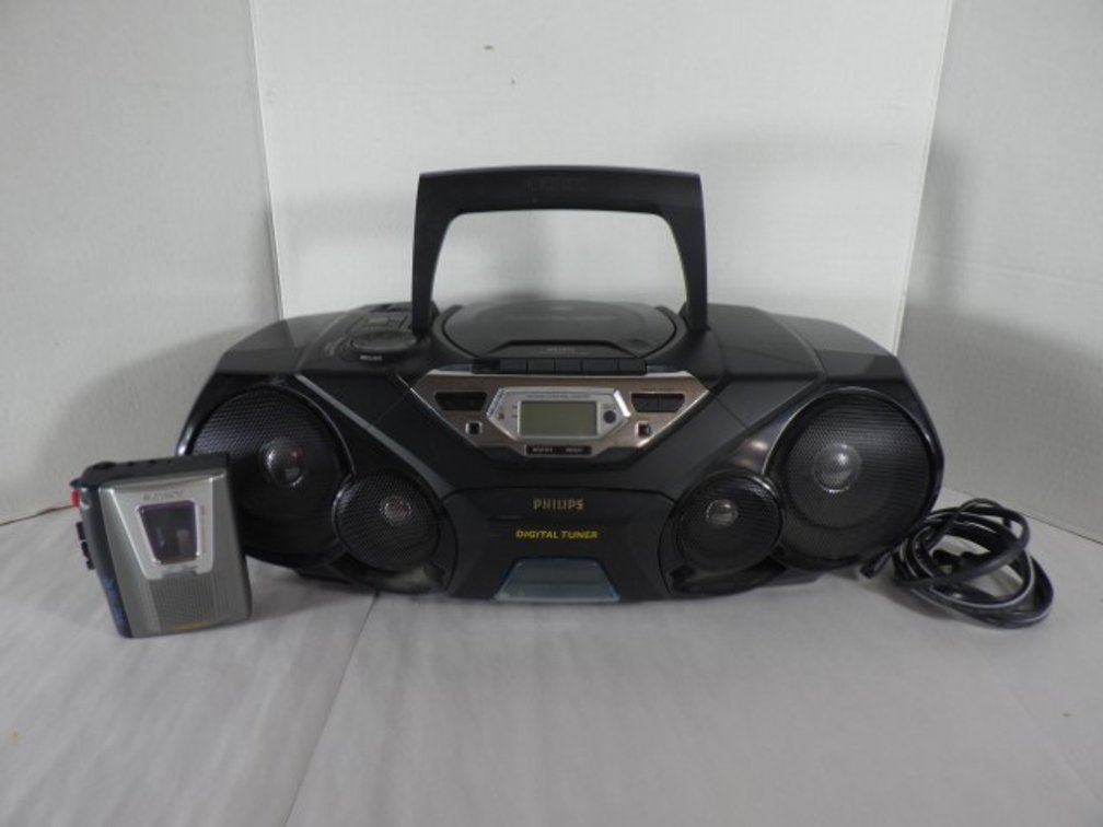 Philips AZ1574 Boombox And Sony Cassette Recorder