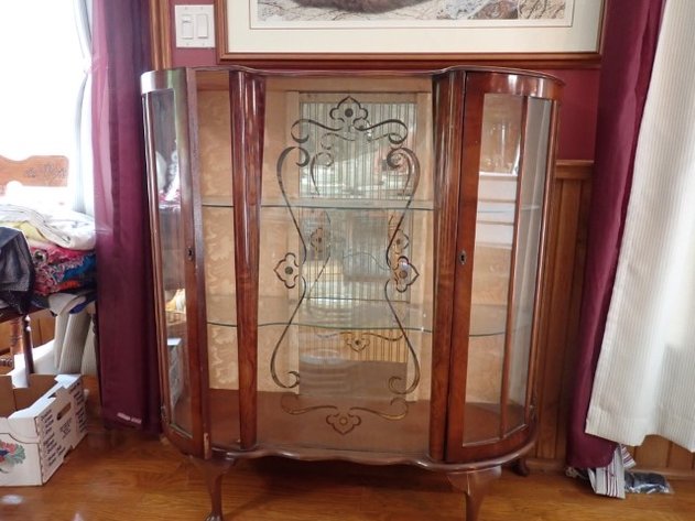 Image for Art Deco Style Glass Curio Cabinet