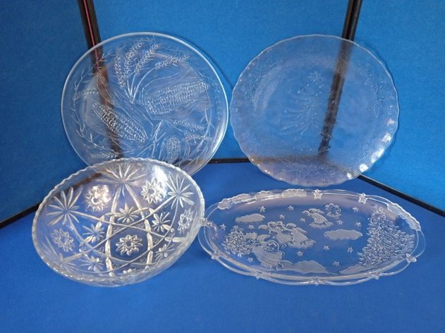 Image for Pressed Glass Serving Dishes