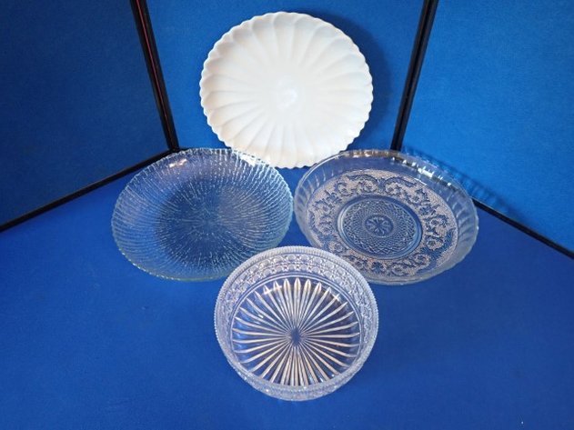 Image for Clear Pressed Glass Serving Dishes