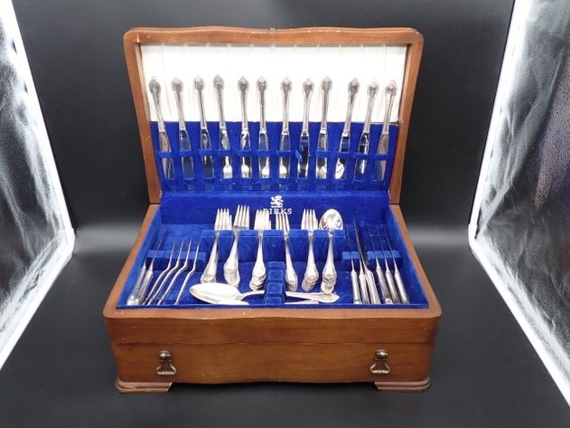 Image for Birks Flatware Chest With Contents