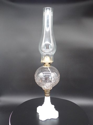 Image for Milk Glass Base and Patterned Glass