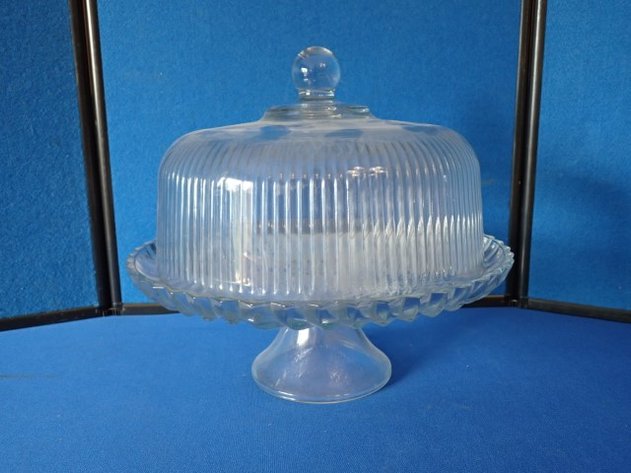 Image for Glass Cake Stand And Dome