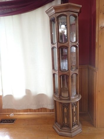 Image for MCM Octagon Shaped Curio Cabinet