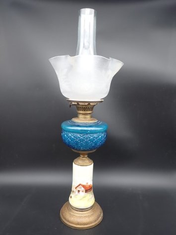 Image for Banquet Lamp with Pastoral Scene